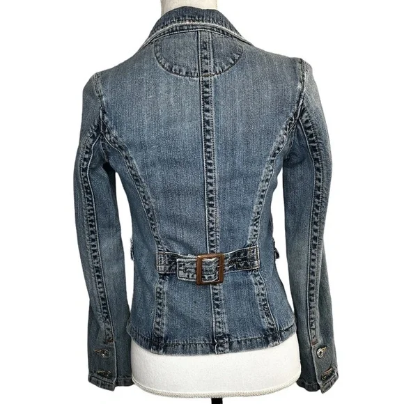 Miss Me Distressed Denim Jean Jacket - Picture 3 of 12